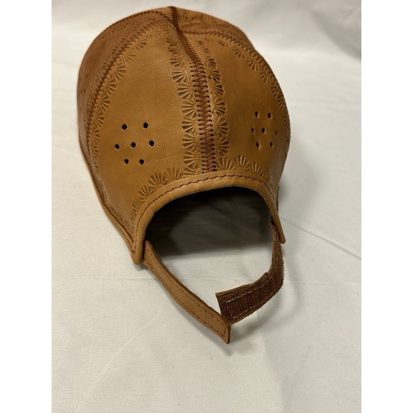 Handmade Cuban Leather Baseball Cap Hat Souvenir Tooled Embossed Adjustable - Picture 4 of 14